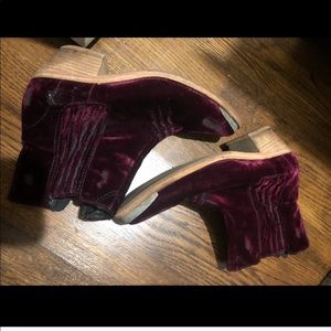 Free People Shoes - Free People Red Velvet Booties Free People Shoes - Free People Red Velvet Booties